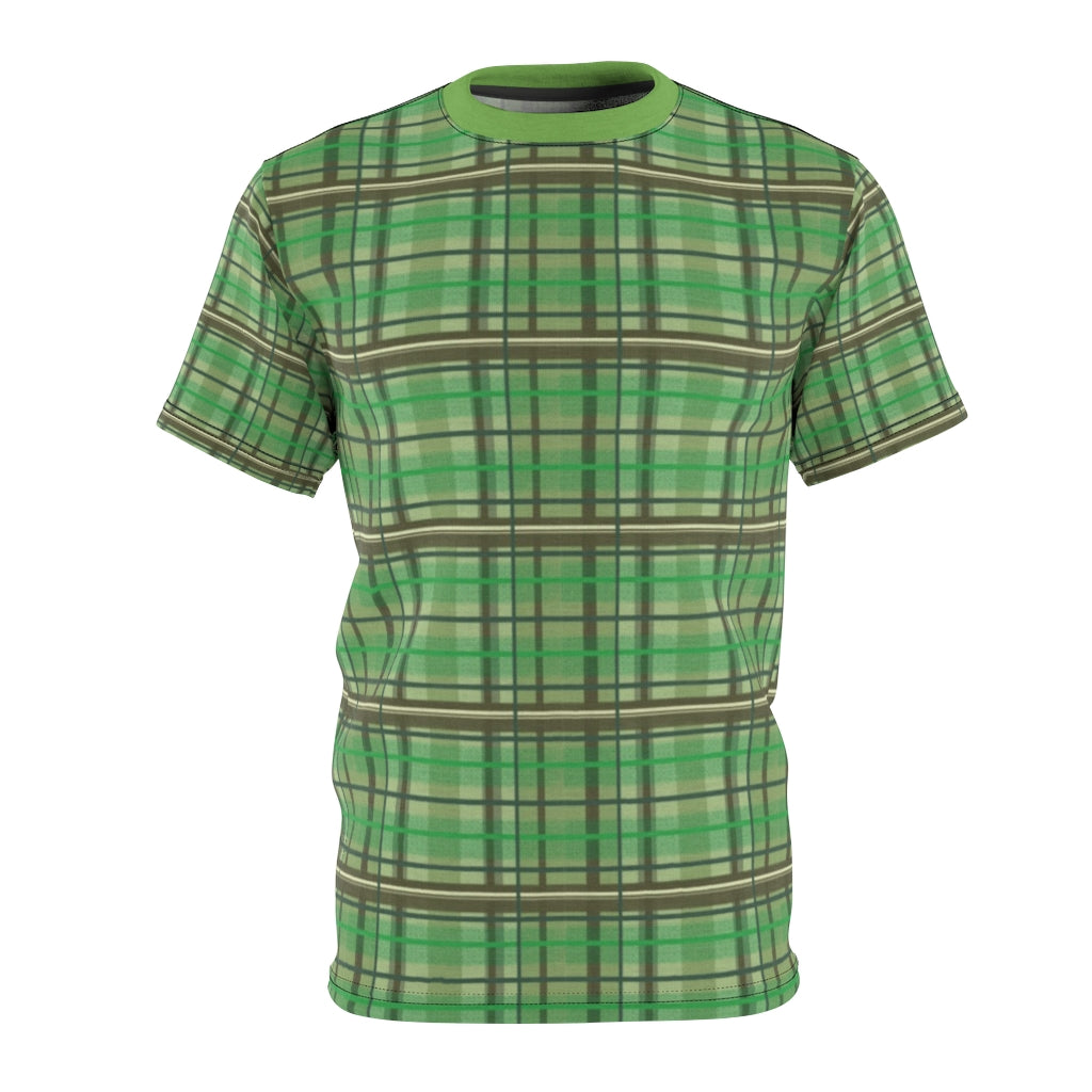 green academia plaid tee