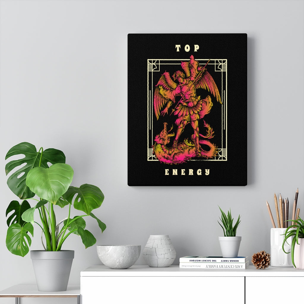 Top Energy Statue Stretched Canvas