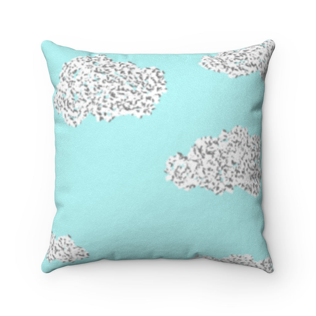 cubic cloud Faux Suede Square Pillow