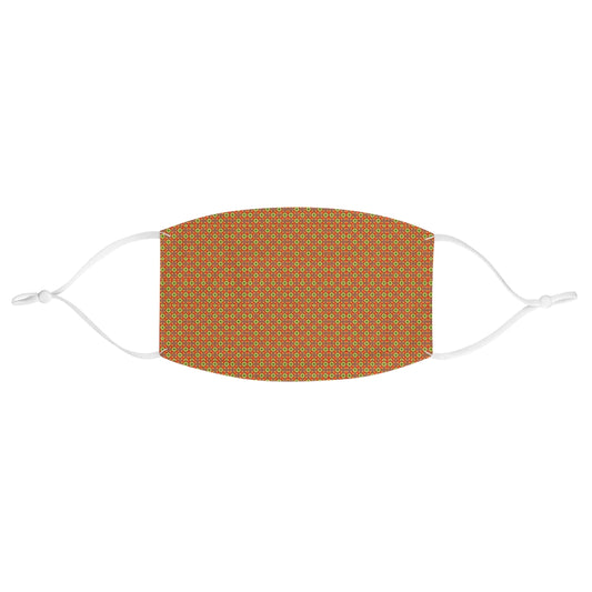 Red Eyelet Fabric Face Mask