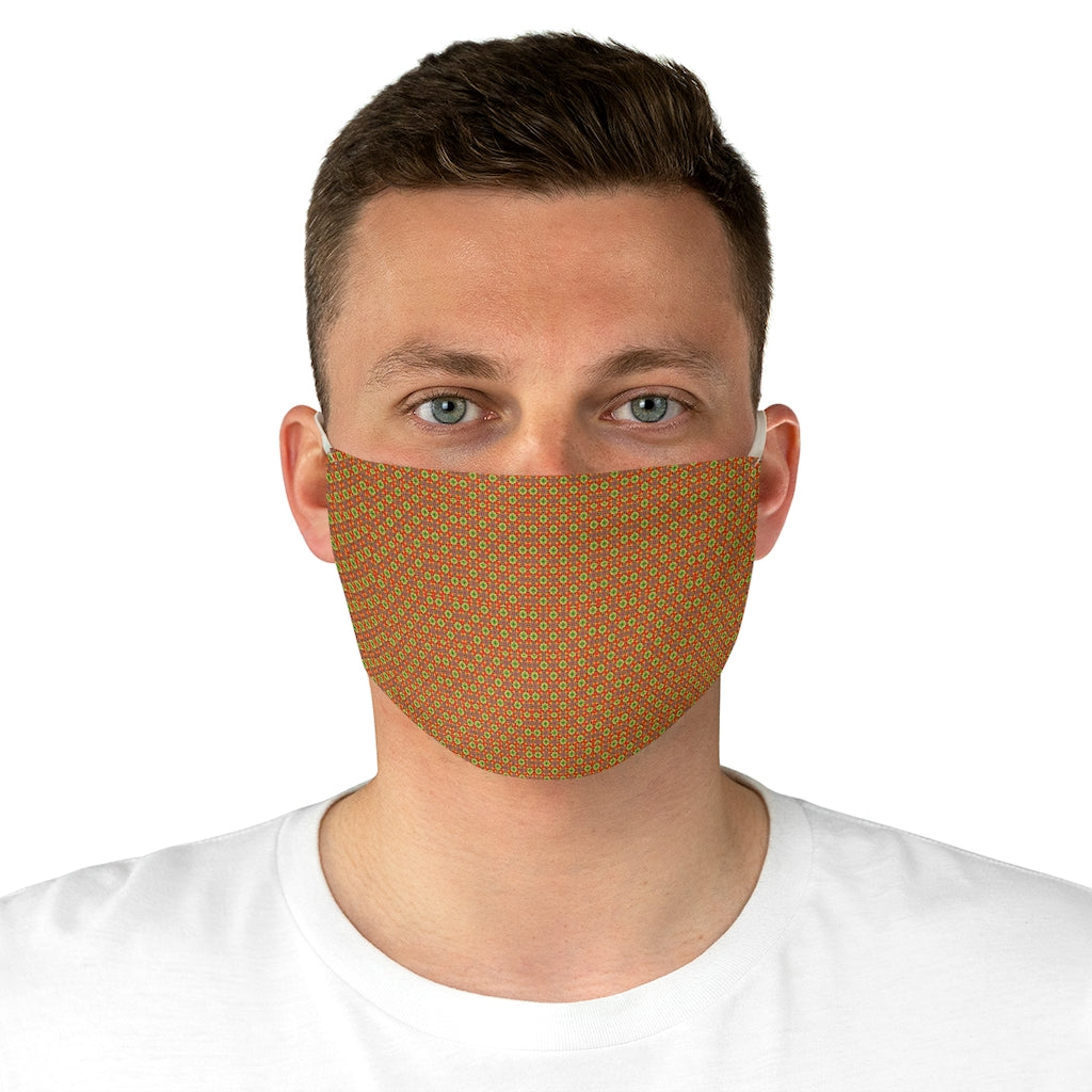 Red Eyelet Fabric Face Mask