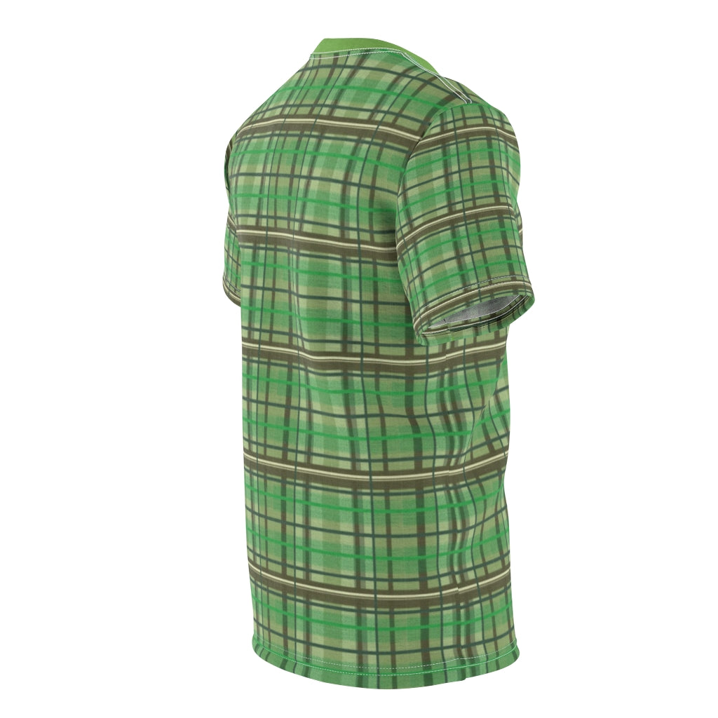 green academia plaid tee