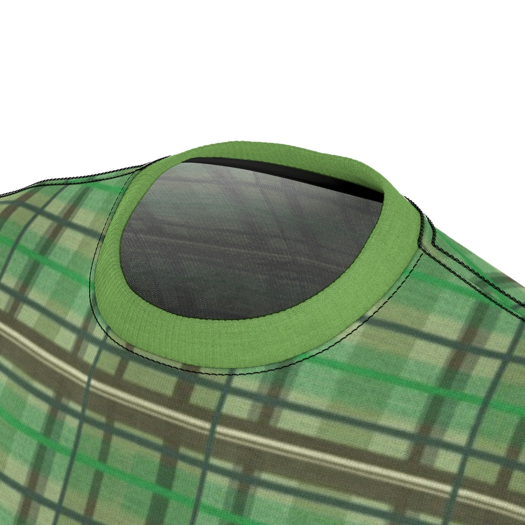 green academia plaid tee
