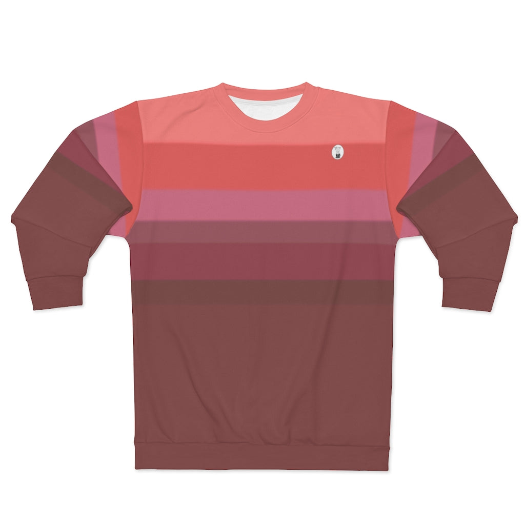 red burgundy striped Unisex Sweatshirt
