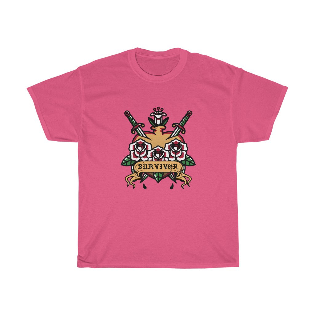 Survivor Heart Cotton Tee