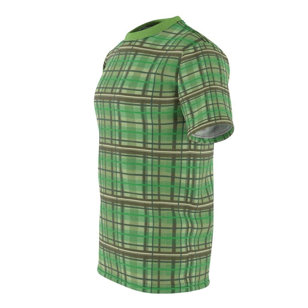 green academia plaid tee